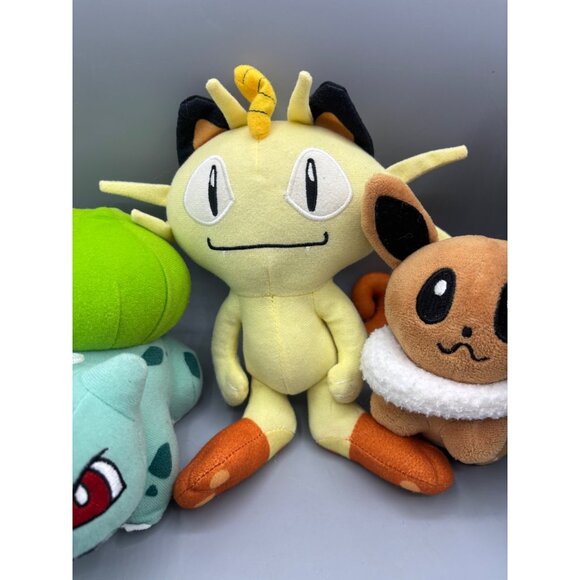 Pokemon Plush Toy Set Meowth Eevee Bulbasaur Umbreon 4 Pcs Mixed Color - Picture 3 of 6